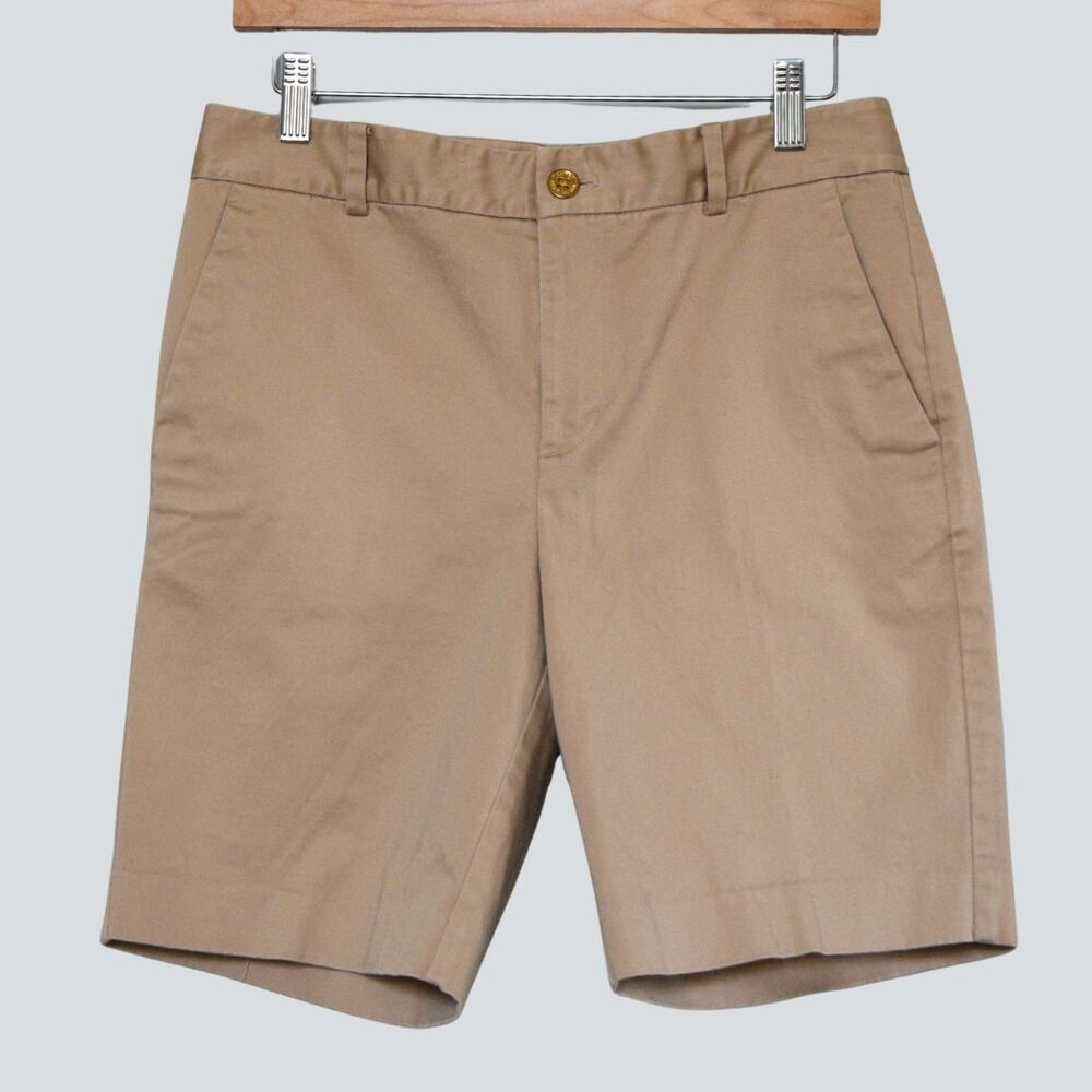 RALPH LAUREN Beige Tailored Chino Shorts Women's Preppy Flat Front Size 8